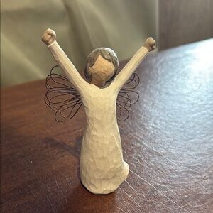 Willow Tree Joyful Angel Figurine with Wire Wings